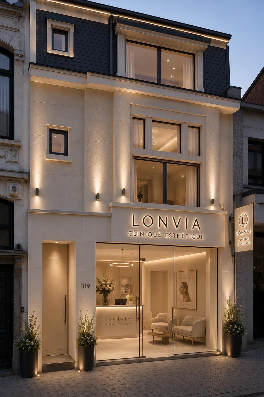 Façade de la maison Lonvia